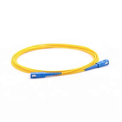 China FTTH G652D/G657A High Quality Simplex SC UPC To SC UPC Fiber Optic Patch Cord 2.0mm 3.0mm PVC/LSZH 1M for sale