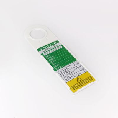 China Industry Safety Industrial Plastic Durable Plastic Tag Scaffolding Warning Tags for sale