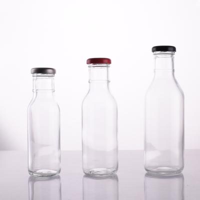 China Food 250ml 350ml 500ml Clear Kitchen Spice Bottles Glass Bottle For Spice Chilli Sauce for sale