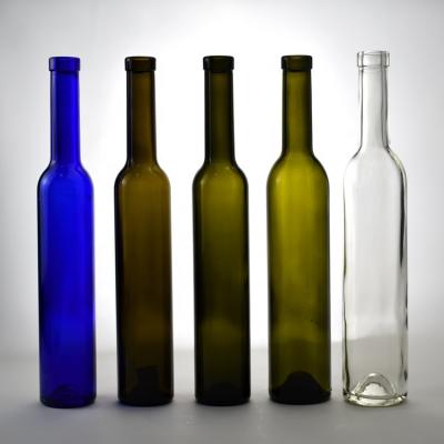 China Wholesale Round 375ml 500ml Glass Wine Bottle For Ice Wine And Liquor Wine With Cork for sale