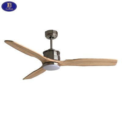 China Environmental Protection LuBan Fans Fancy Design Energy Saving Electric Solid Wood Ceiling Fan With Light Or Without Light 52 Inch for sale