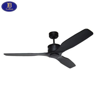 China LuBan Remote Control 52 Inch Ceiling Fan with Remote Control, 3 Solid Wood Blades, Silent Reversible DC Motor, 5 Speeds for sale