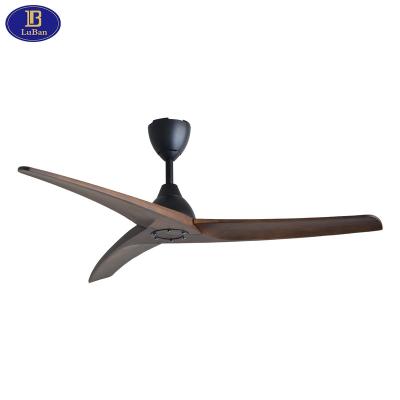 China LuBan Remote Control 56 Inch Ceiling Fan with Remote Control, 3 Solid Wood Blades, Quiet Reversible DC Motor, 5 Speeds for sale