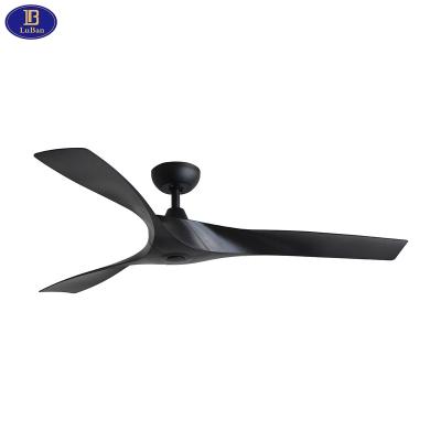 China Modern Design Remote Control 56 Inch Ceiling Fan with Remote Control, 3 ABS Blades, Silent Reversible DC Motor, 5 Speeds for sale