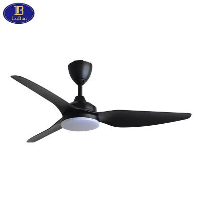 China Modern Design Remote Control 52 Inch Ceiling Fan with LED Light Remote Control, 3 ABS Blades, Silent Reversible DC Motor, 5 Speeds for sale