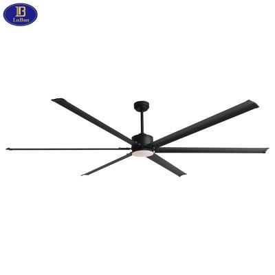 China Large 96 Inch Remote Control Ceiling Fan with Remote Control, 6 Aluminum Blades, Silent Reversible DC Motor, 5 Speeds, 20W LED for sale