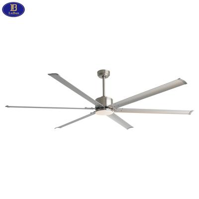 China 84 Inch Large Remote Control Ceiling Fan with Remote Control, 6 Aluminum Blades, DC Motor, 5 Speeds, 20W LED for sale