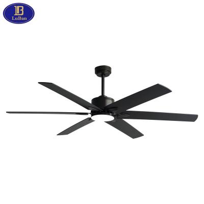 China Large 65 Inch Remote Control Ceiling Fan with Remote Control, 6 Plywood Blades, Silent Reversible DC Motor, 5 Speeds, 20W LED for sale