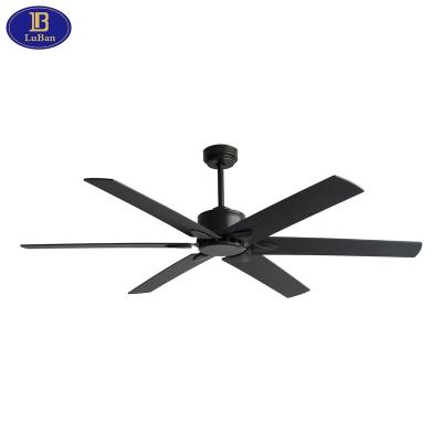 China Large 65 inch remote control ceiling fan with remote control, 6 plywood blades, silent reversible DC motor, 5 speeds, for sale