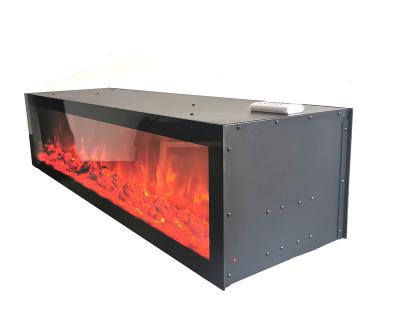 China Hotel Decor Bilateral Flame Electric Fireplace for sale