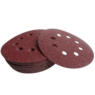 China For Wood Steel General Purpose Hole Use 8 Metal 5 Inch Disc Hook And Loop Sand Paper Sanding Discs For Orbital Sander Pads, 40/80/100/120/150/ 180/240/320/400/600 abrasive dust for sale