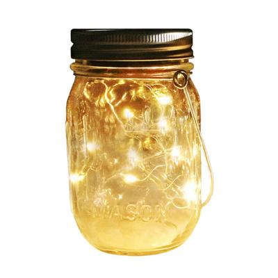 China Popular Indoor/Outdoor Solar Christmas Decoration Light Garden Light Battery Box Glass Led Mason Jar Light For Home Decoration for sale