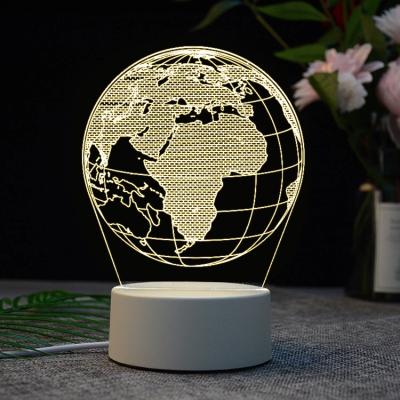 China USB + On/Off Switch Wholesale Floor Customized ABS USB Led Light Base For 3D Night Light for sale