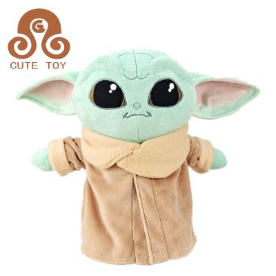 China 2021 Factory Hot Selling Baby Yoda Plush Toy Stuffed Embroidery Eyes Plush Yoda Toy Doll for sale