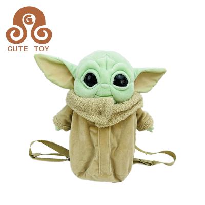 China Wholesale Children's Day RFID Stuffed Doll Plush Alien Baby Kids Yoda Plush Shoulder Backpack for sale