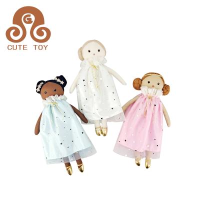 China Gift for Baby to Sleep and Play Factory Fashion Girl Stuffed Plush Princess Ballerina Plush Girl Dolls with Skirt for Baby Sleep for sale