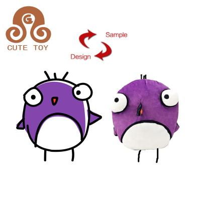 China 2021 Purple Plush Toy Bird Toys Custom Hand Soft Stuffed Plush Puppet for sale