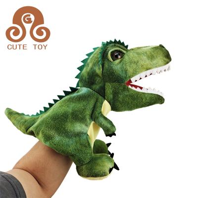 China Plush OEM Customized Animal Plush Dinosaur Toy Hand Puppet For Education for sale