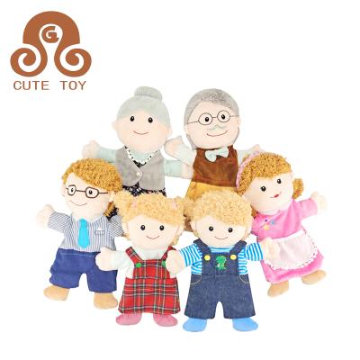 China Plush Toy Stuffed Education Cute Family Cartoon Cute Hand Puppet Plush Toys for sale