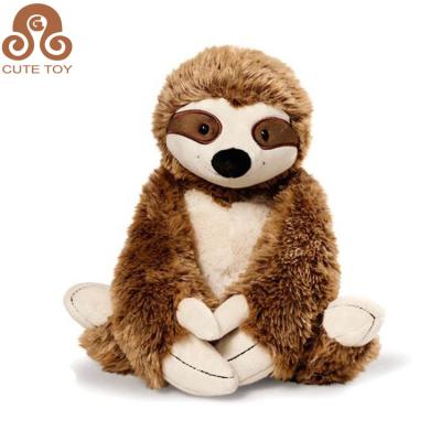 China Custom Plush Amazon Hot Sale Cartoon Brown Sloth Plush Toy Stuffed Wild Animal Sloth Toy for sale