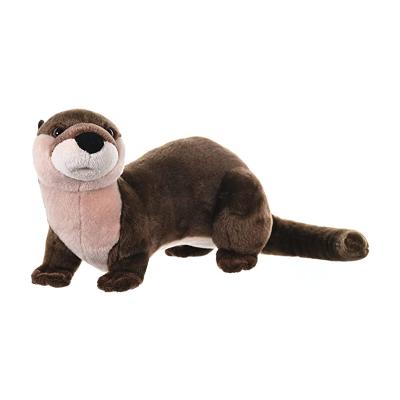 China Custom Stuffed Plush Amazon Hot Sale 10inch Brown Long Tail Sea Otter Toy for sale