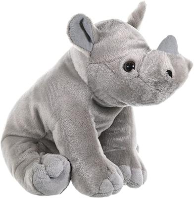 China Realistic Rhinoceros Gray Plush Rhinoceros Toy Giant Stuffed Plush New Products for sale