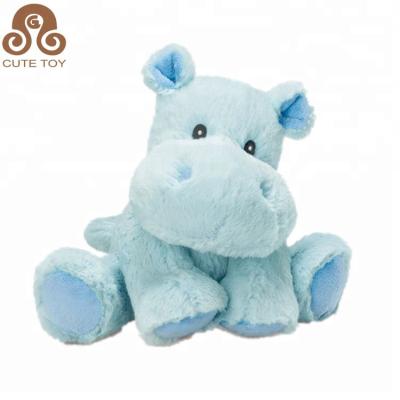 China Custom Plush Amazon Hot Sale Giant Blue Hippo Stuffed Logo Animals Plush Toy For Baby Gift for sale