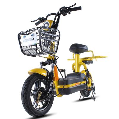 China 48V20AH 350W Food Delivery Electric Motor Steel Cycle Bike for sale