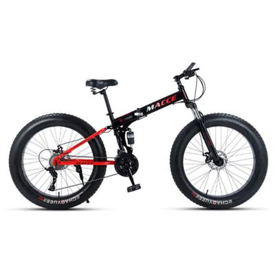 China Snow Bike Steel Folding Bicycle Adult Male And Female 24 Inch Mountain Bike Variable 30 Speed ​​Cross Country Bicycles for sale