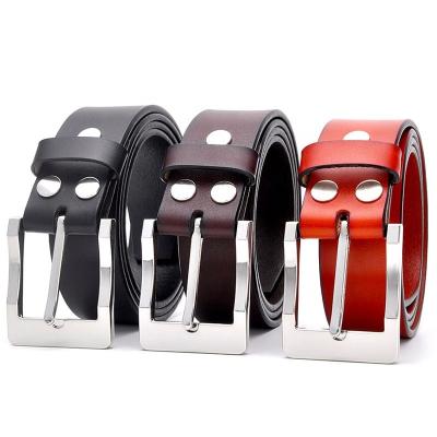 China Fashion.Casual.Business YS-BT022 custom logo belt pour man combine pin buckle black 100% genuine leather belt for men for sale