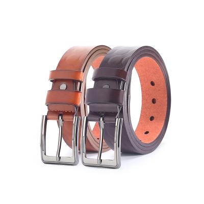 China Comfortable Custom Classic Handmade PU Leather Belt With Pin Buckle Casual Belt Suitable For Men's Belt for sale