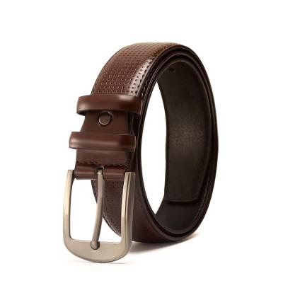 China Fashion.Casual pin buckle fashion plain cowboy leather thin classic cattlehide men belt for sale