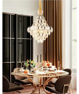 China New Small Modern Contemporary Luxury Dining Room Crystal Chandelier Lighting Pendant Light for sale