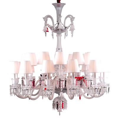 China Luxury European Crystal Chandelier Lamp Bacara Large Chandelier Lighting Glass Pendant Lamp For Villa Hotel Engineering for sale