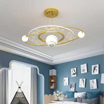 China Surface mounted boys and girls children's room planet creative eye protection Nordic decorative chandelier for sale