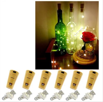 China Hotel 2m Copper Wire 20-Led String Light With Bottle Stopper For Glass Valentines Wedding Decoration Lamp Led Bottle Lights for sale