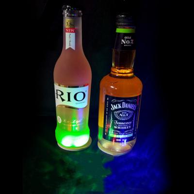 China YKS 7 Colors LED Different Colored Sticker Light Colored Coaster Full Color Led Drink Coaster Round Shape RGB for sale