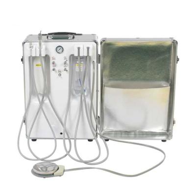 China Built in 8L Air Tank Mobile Portable Dental Ultrasonic Scaler and Light Treatment Unit with Suction System for sale