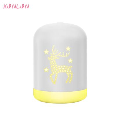 China Mini Car Diffuser Humidifier Deer Car Desktop Humidifier Direct Sales Ultrasonic Humidifier 340ml H2O Desktop Factory for sale