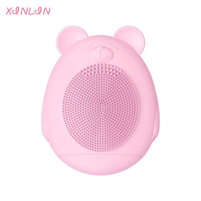 China Electric Sonic Silicone Facial Cleansing Brush Face Massager IP-X7 Level Silicone Pore Remover Waterproof No Filling Required XL02 for sale