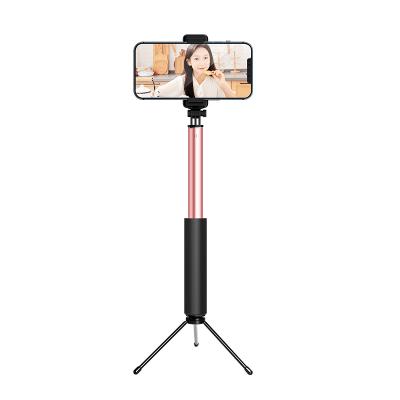 China Fold Portable Radio Mini Tripod Monopod Mobile Phone Holder Stand Extendable Remote Selfie Stick For Phone for sale