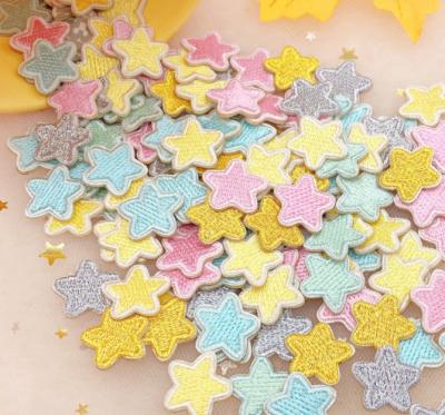 China 2022 new small cute 3D stars embroidery patch bag DIY shoes and clothes decorative sticker for sale