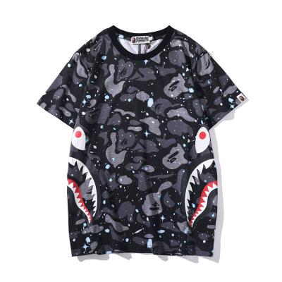 China 2022 New Summer Cartoon Print O-Neck Half Sleeve Breathable Casual Student T-shirt Men For Lovers for sale