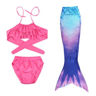 China Antibacterial Kids Split Little Girl Baby Bikini Swimsuit Can Use Flippers Mermaid Swimsuit for sale