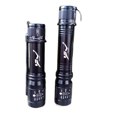 China Aluminum Alloy Waterproof Zoom Manufacturer Strong Light Custom LOGO Scuba Diving Flashlight for sale