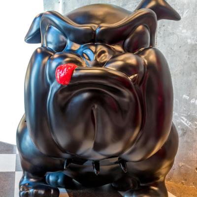 China China Pop Art Sculpture Outdoor Animal Sculpture Large English Bulldog Fiberglass Sculpture For Sale for sale