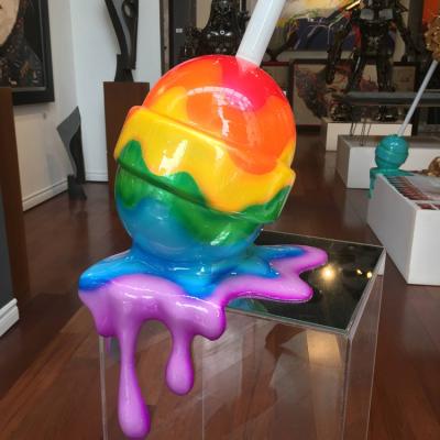 China China Pop Art Sculpture Candy Style Giant Dripping Fiberglass Candy Lollipop Sculpture For Sale for sale