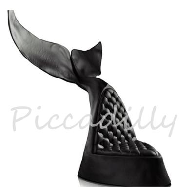 China High Quality Fiberglass Fishtail Black Sofa Chair Statue Sculpture Customized By China Factory Supply for sale