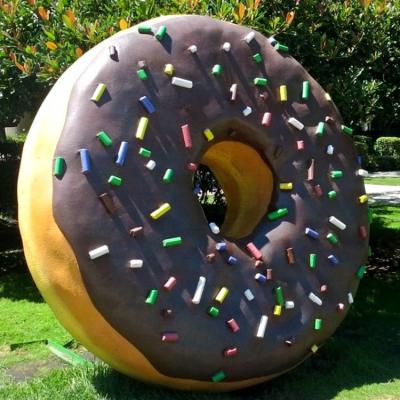 China China Shop Decoration Life Size Artificial Donut Donuts Soft Fiberglass Buns Statue For Sale for sale