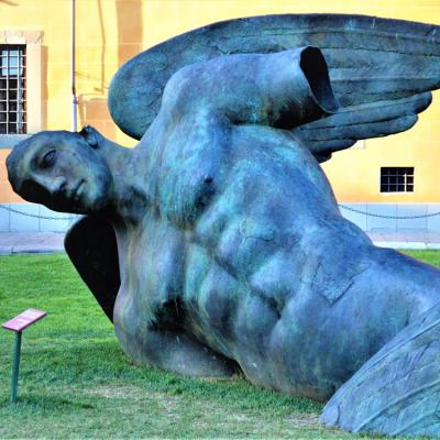 China China Garden Outdoor Sculpture Artist Igor Mitoraj Fallen Modern Bronze Polish Angel Statue for sale